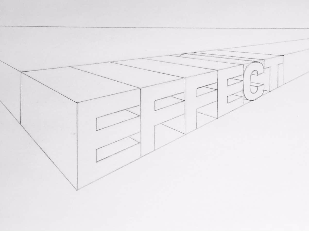 Three point perspective Letter