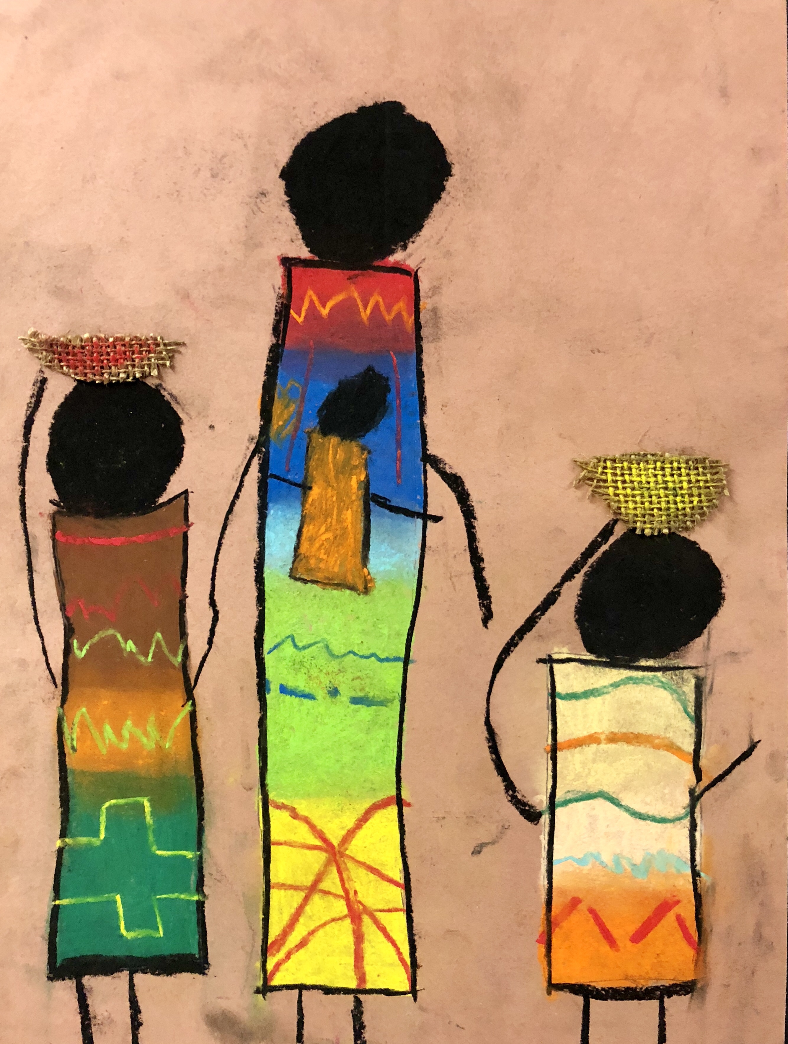 2669x3535 grade african kanga chalk pastel drawings wow art project - 2nd Grade Drawing