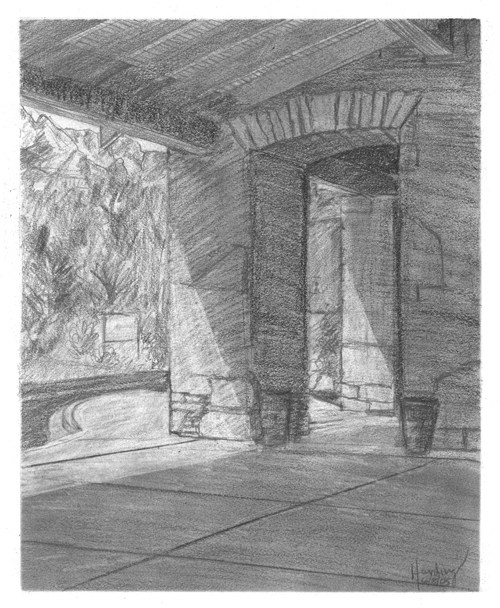 500x608 Drawing On The Right Side Of The Brain Course Perspective - 2nd Perspective Drawing