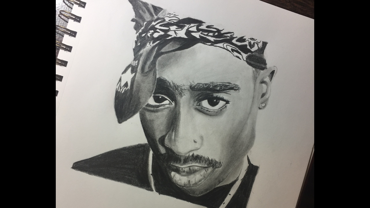 1280x720 how to draw tupac! - 2pac Drawing