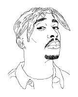161x200 how to draw tupac shakur, famous singers drawing in tupac - 2pac Drawing