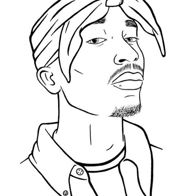 640x640 tupac - 2pac Drawing