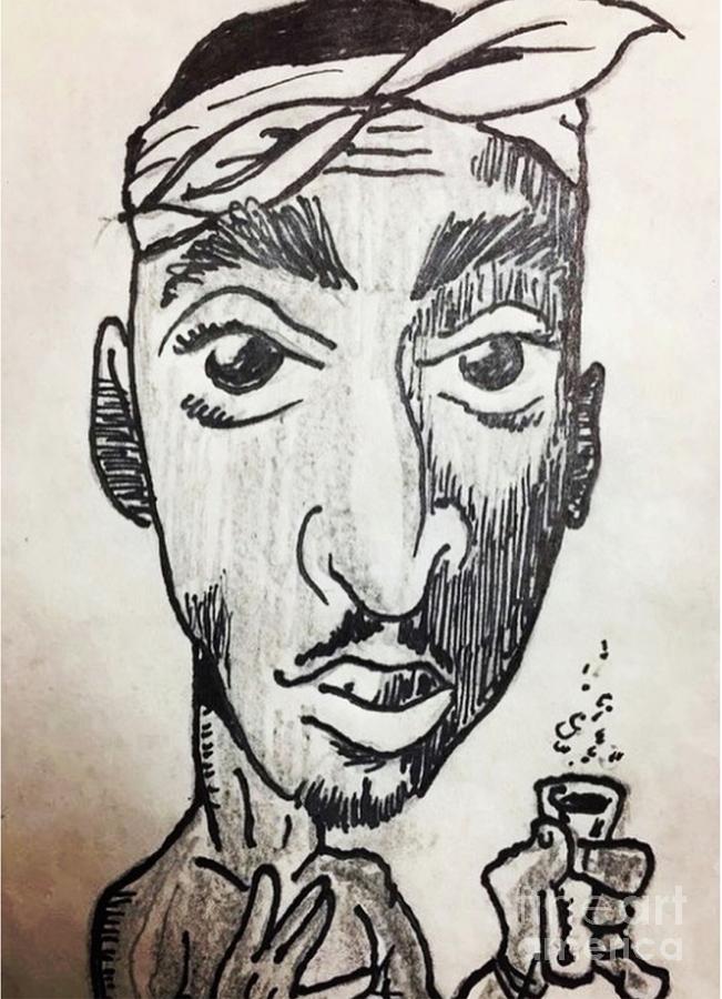 651x900 Drawing - 2pac Drawing