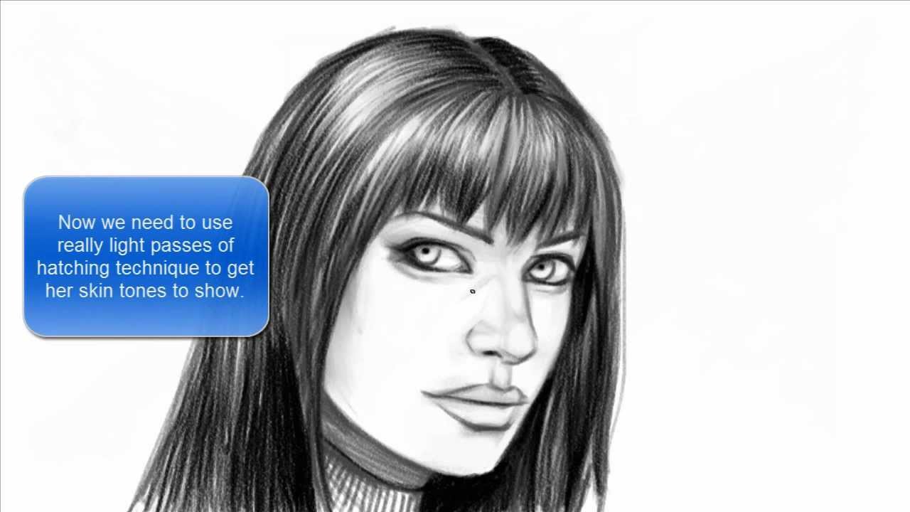 1280x720 How To Draw A Female Portrait - 3 4 View Portrait Drawing