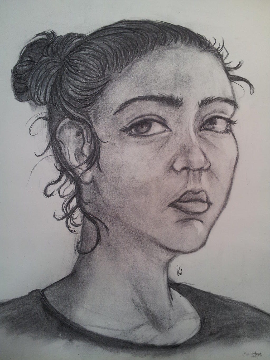 1024x1366 Self Portrait View - 3 4 View Portrait Drawing