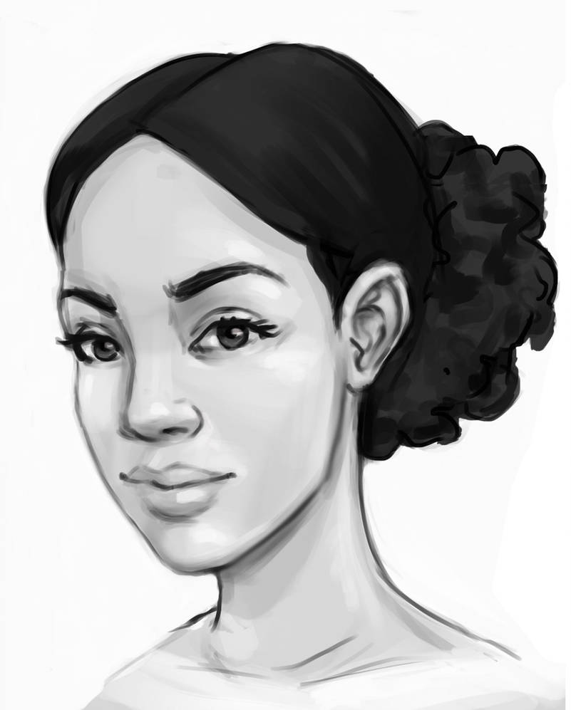 801x997 Ipad Sketch - 3 4 View Portrait Drawing