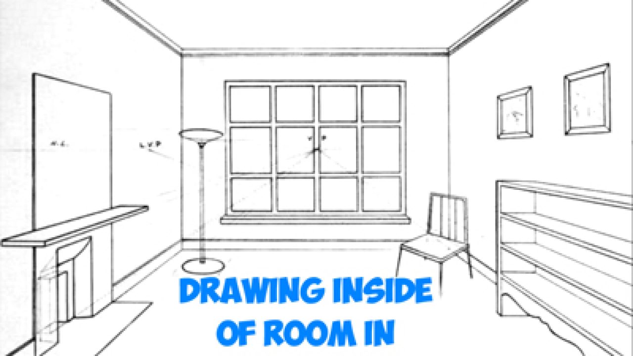 1280x720 How To Draw The Inside Of A Room With Point Perspective - 3 Drawing