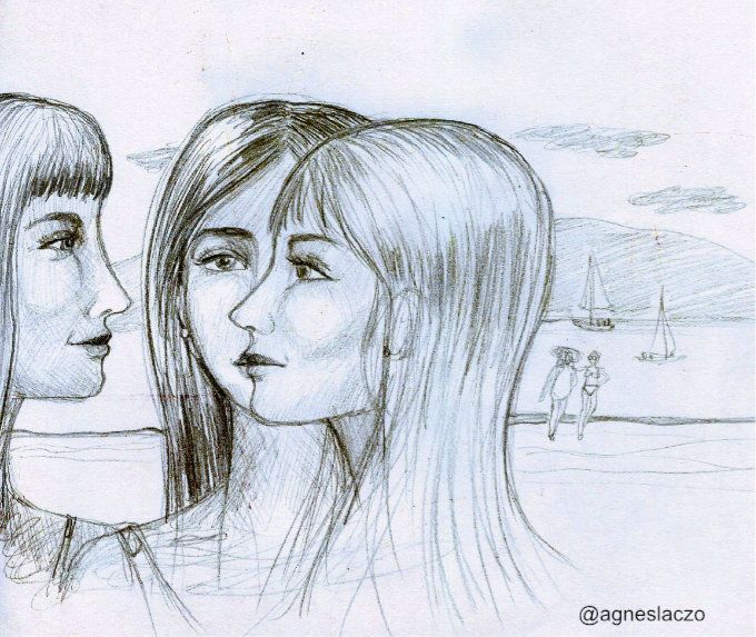 680x573 Girls - 3 Girls Drawing