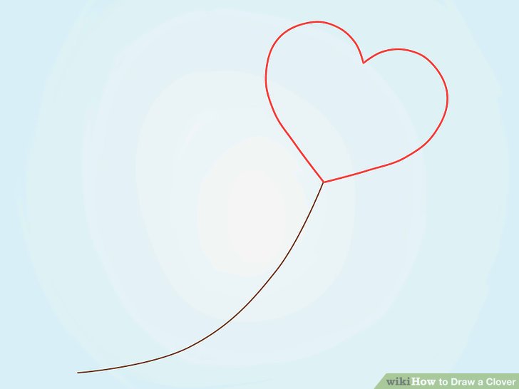 728x546 how to draw a clover steps - 3 Leaf Clover Drawing
