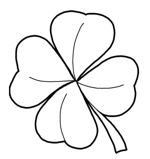 500x527 three leaf clover coloring - 3 Leaf Clover Drawing