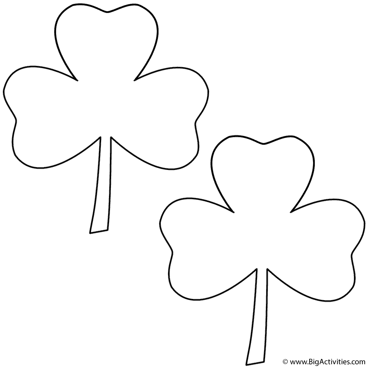 1200x1200 Three Leaf Clovers - 3 Leaf Clover Drawing
