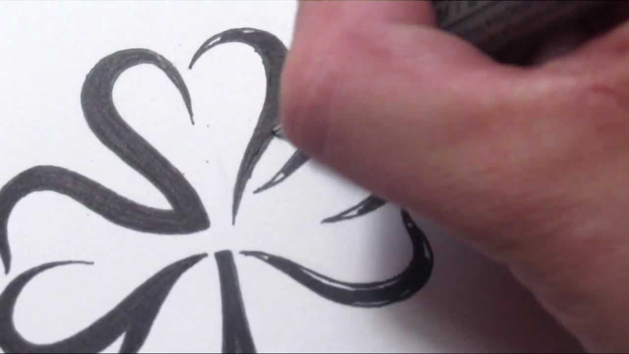 1280x720 drawing a simple leaf clover - 3 Leaf Clover Drawing