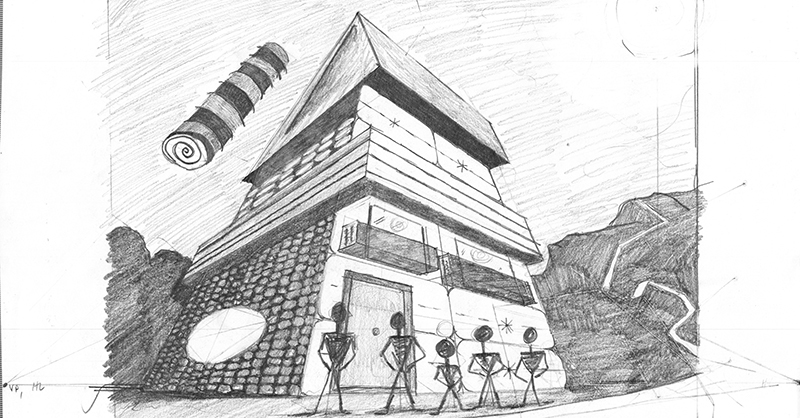 800x418 Perspective Drawing - 3 Point Perspective Drawing Birds Eye View