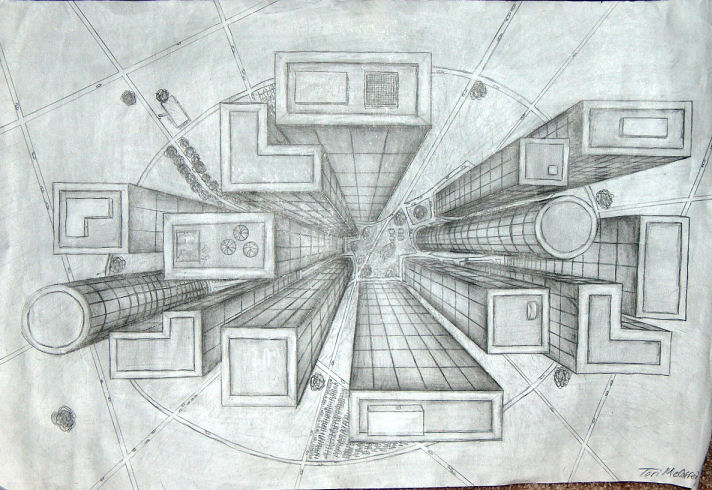 712x490 Architecture And Design Careers How To Draw Three Point - 3 Point Perspective Drawing Birds Eye View