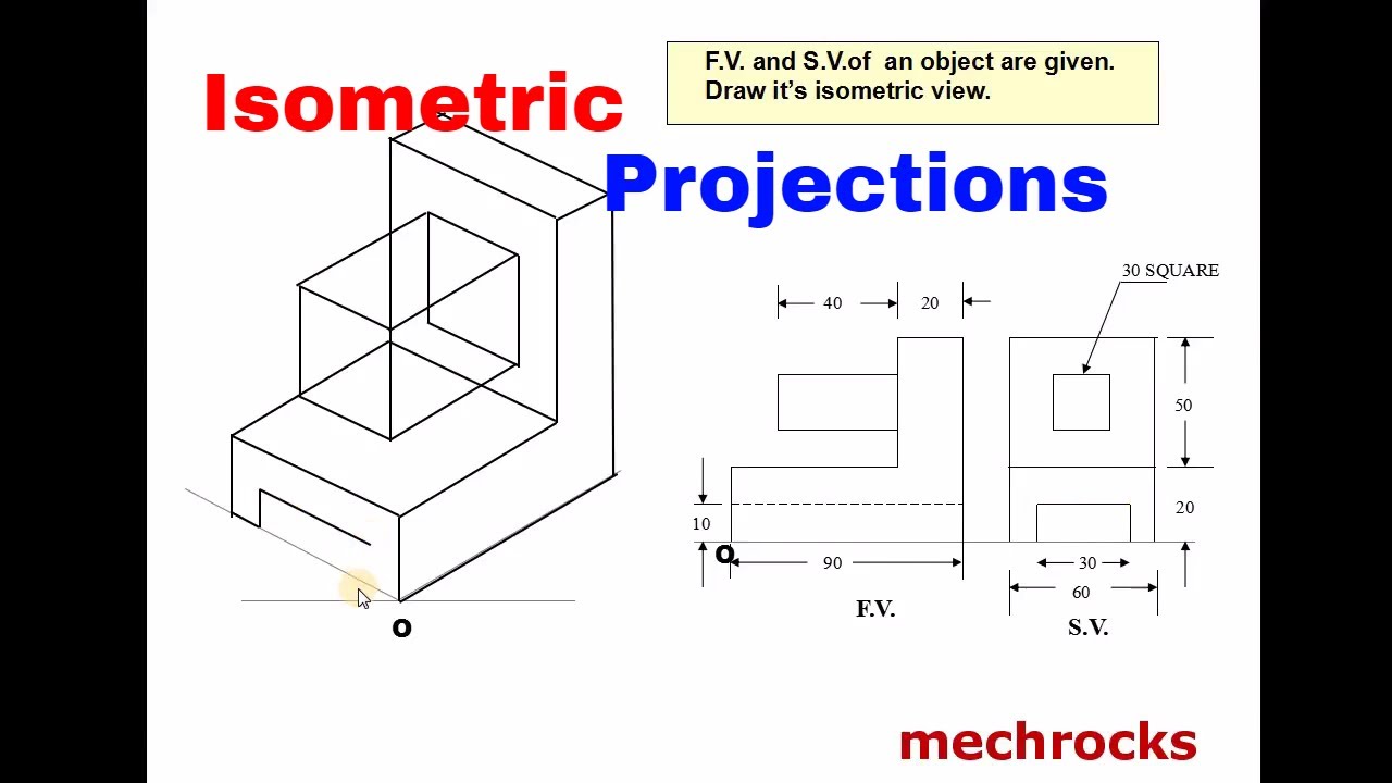 1280x720 Engineering Drawing - 3 Views Of Isometric Drawing