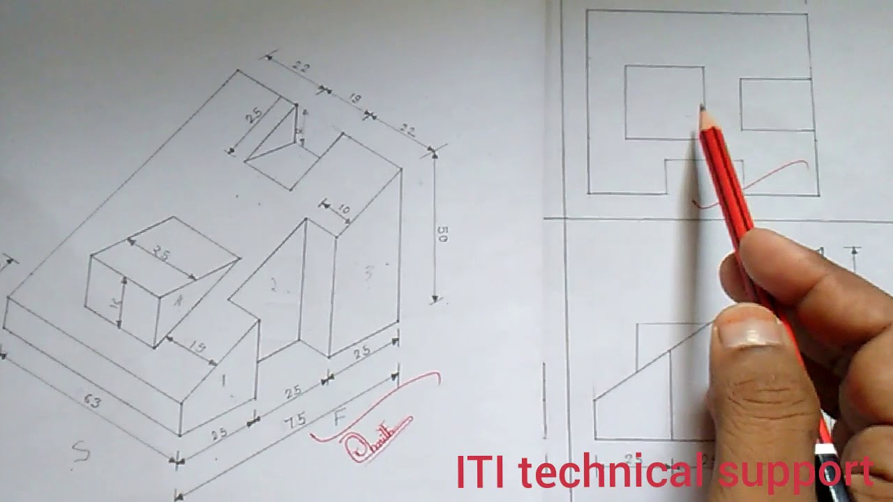 3 Views Of Isometric Drawing at Explore collection