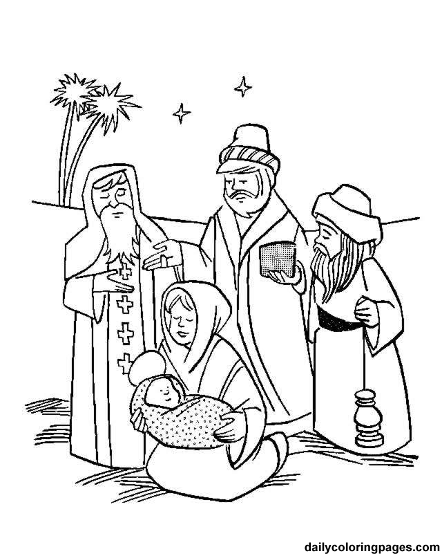 640x804 the three wise men - 3 Wise Men Drawing