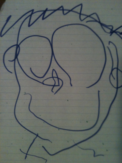 480x640 A Sketch Of A Person Made - 3 Year Old Drawing Of A Person