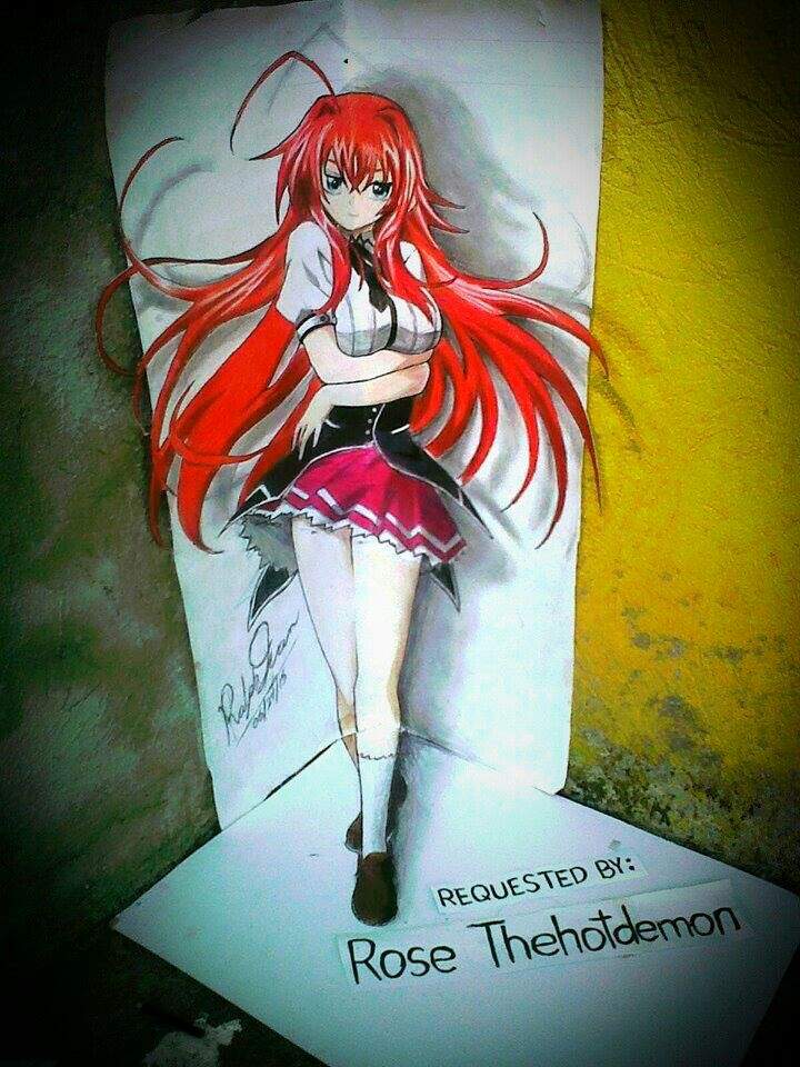 720x960 Drawing Request Illusion Rias Anime Amino - 3d Anime Drawing
