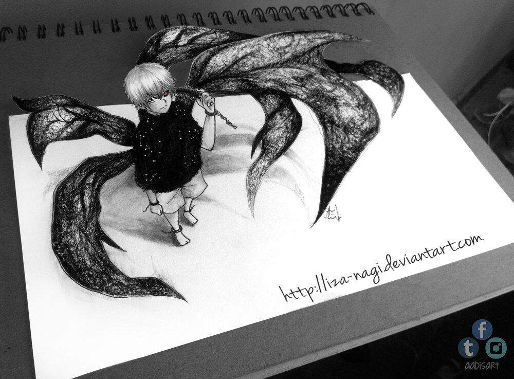 1000x737 Ken Kaneki Drawing Anime Amino - 3d Anime Drawing