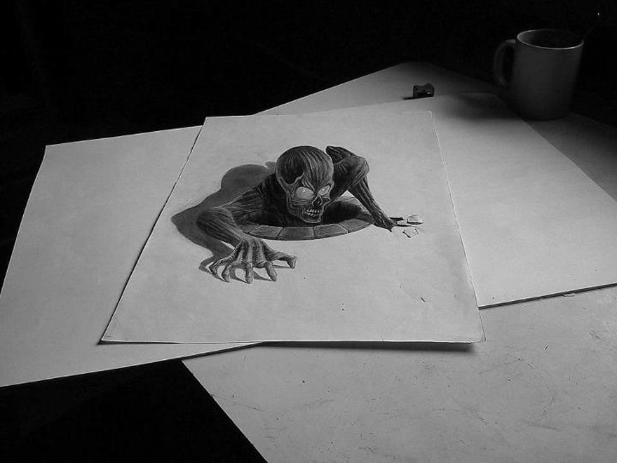 880x660 Of The Best Pencil Drawings Bored Panda - 3d Art Drawing