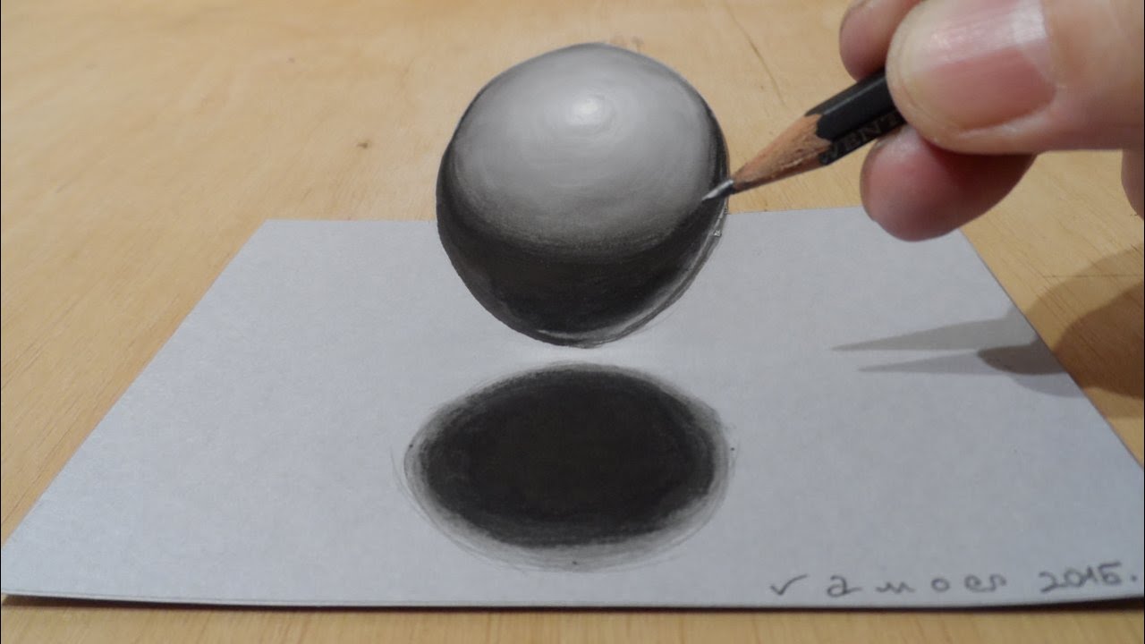 1280x720 Drawing Of A Sphere - 3d Ball Drawing