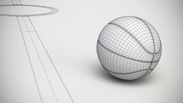 600x338 Basketball Cg On Behance - 3d Basketball Drawing