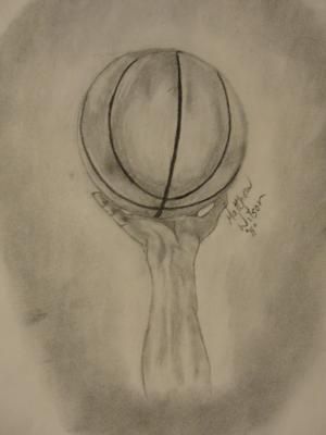 300x400 Hand With Basketball Drawing! Roba Di Anita - 3d Basketball Drawing