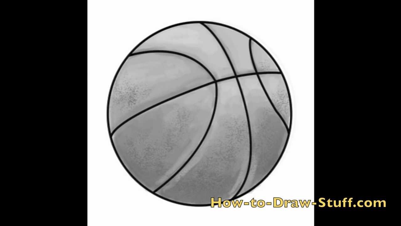 1280x720 How To Draw A Basketball Step - 3d Basketball Drawing