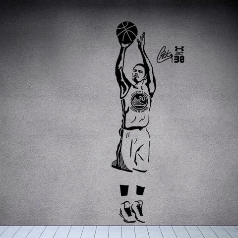 480x480 jermyn stephen curry wall stickers for kids room basketball - 3d Basketball Drawing