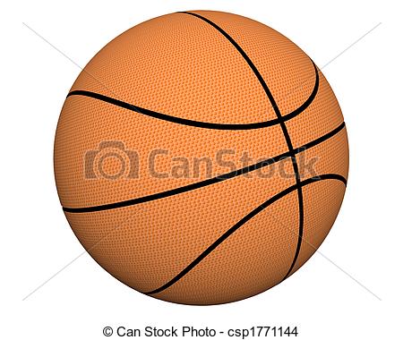 450x380 Basketball Isolated - 3d Basketball Drawing