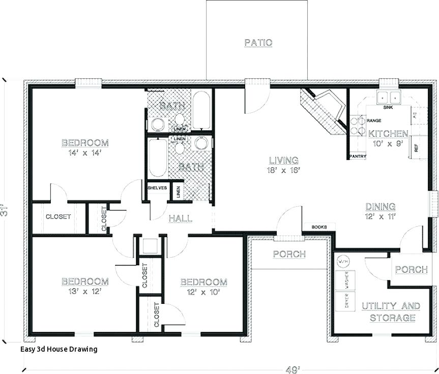 863x736 House Drawing House Drawing Perspective House Drawing Pencil - 3d Bedroom Drawing