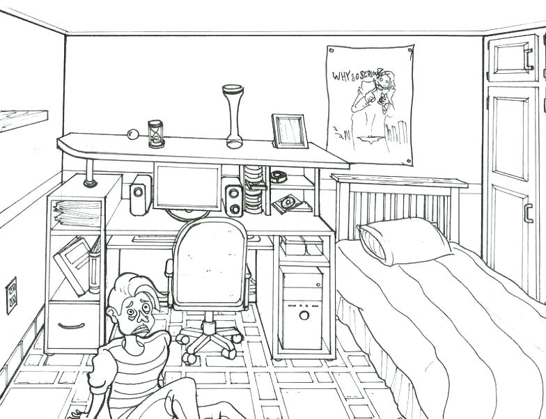 784x602 Houses Drawings - 3d Bedroom Drawing