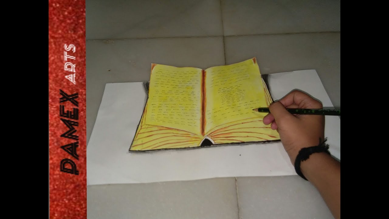 1280x720 How To Draw Bookdrawing Open Bookhow To Draw Book - 3d Book Drawing
