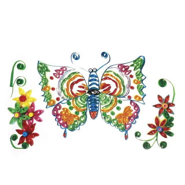 640x640 Butterfly Animal Model Paper Quilling Folded Painting Art Craft - 3d Butterfly Drawing
