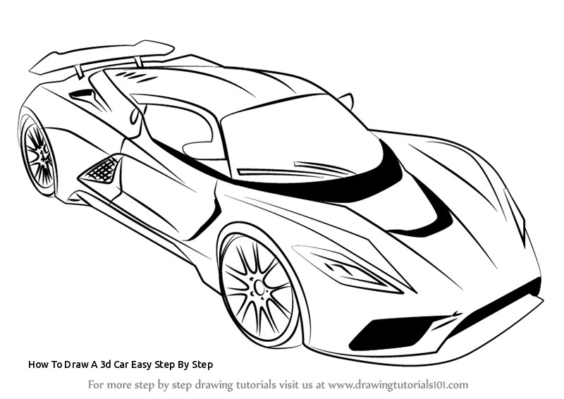 3d Car Drawing at PaintingValley.com | Explore collection of 3d Car Drawing
