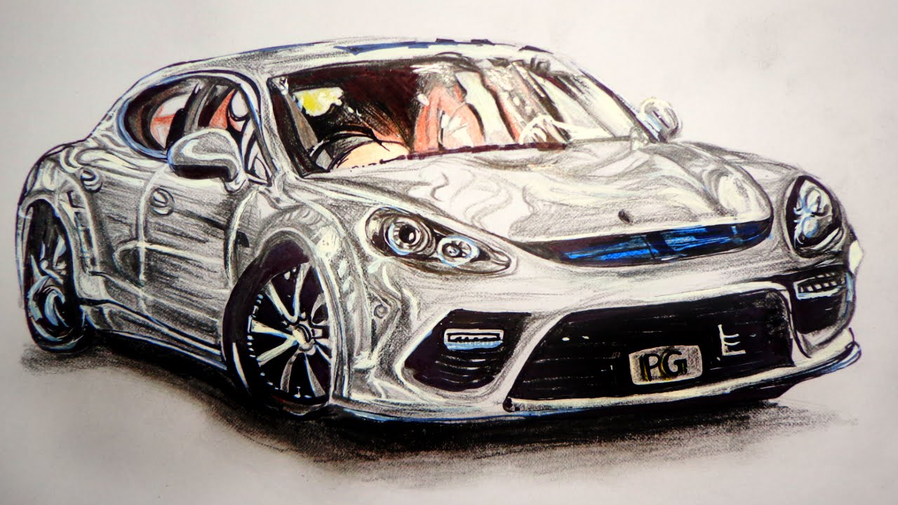 1280x720 how to draw a car car drawing how to draw a car step - 3d Car Drawing