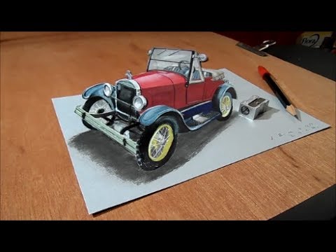480x360 Drawing Car - 3d Car Drawing