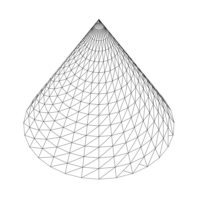 630x630 limited edition exclusive cone wireframe - 3d Cone Drawing