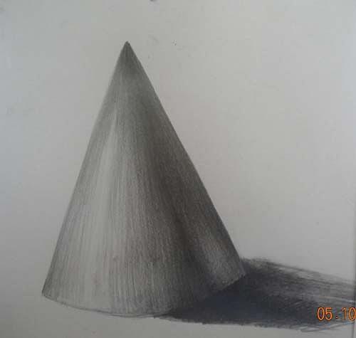 500x475 cone drawing - 3d Cone Drawing