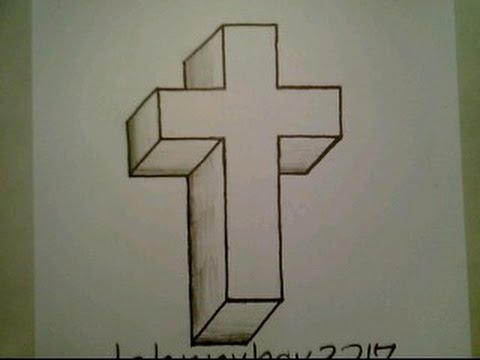 15+ Best New Simple 3d Cross Drawing