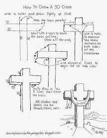 216x280 How To Draw Worksheets For The Young Artist How To Draw - 3d Cross Drawing