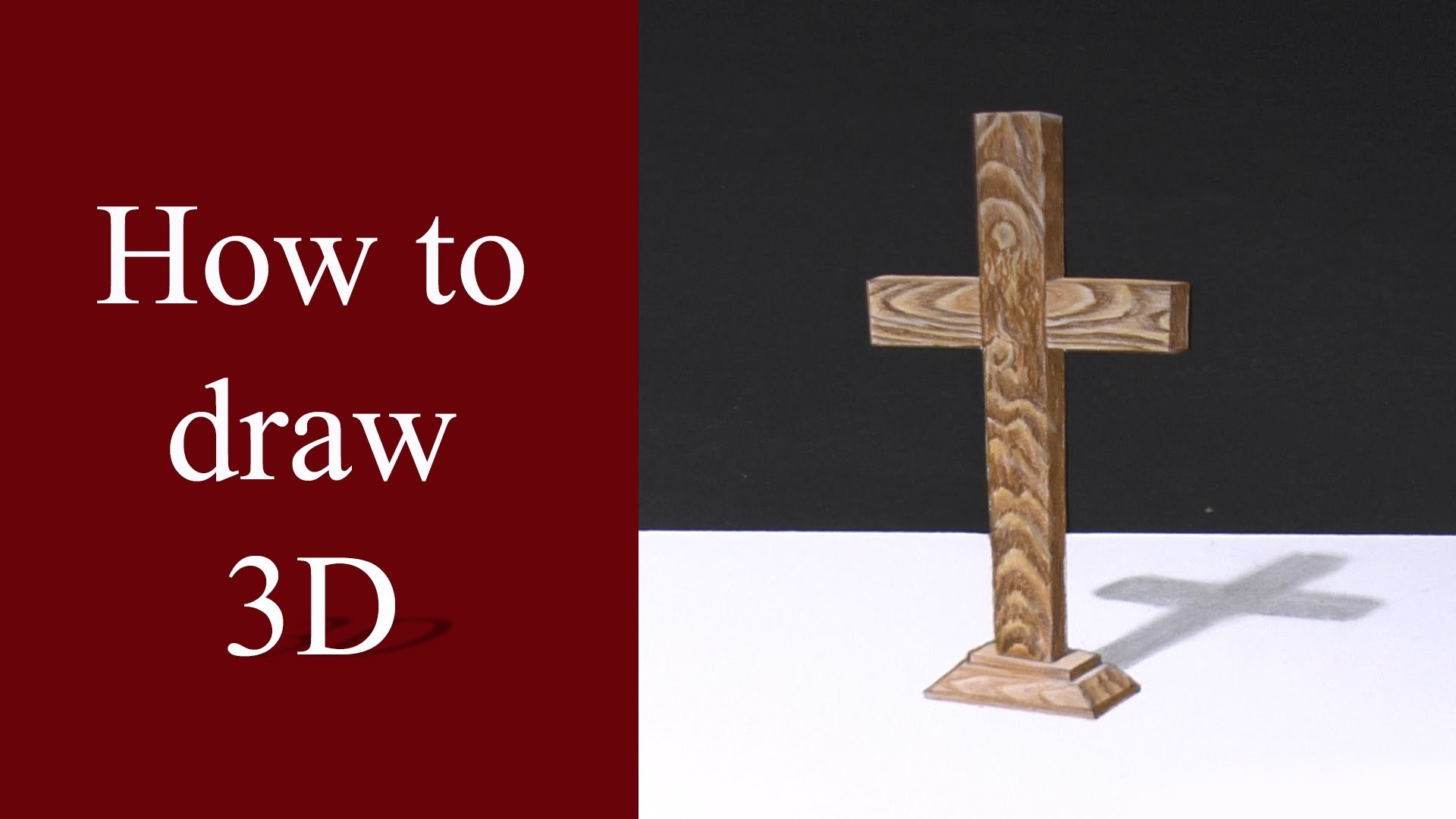 1920x1080 How To Drawing - 3d Cross Drawing