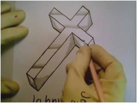 480x360 drawing tutorial for beginners best isometric drawing exercises - 3d Cross Drawing
