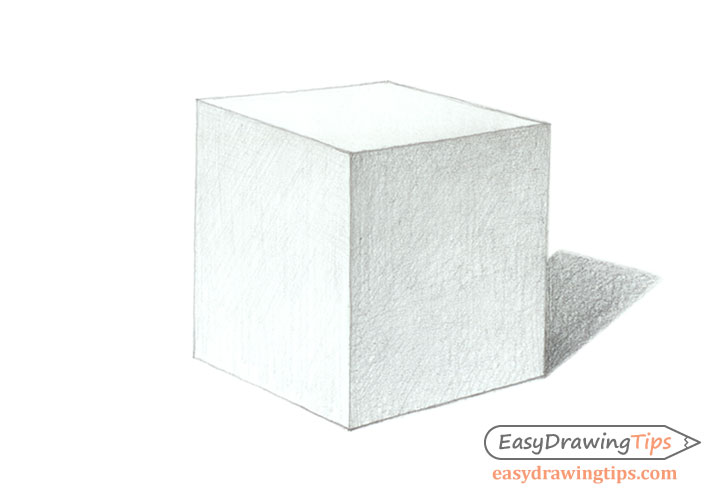 728x500 How To Shade Basic Shapes Tutorial - 3d Cube Drawing