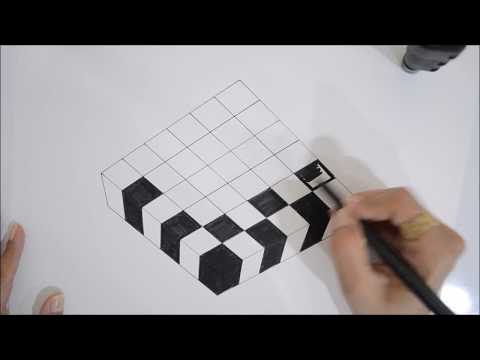 480x360 Drawing On Paper How To Draw Picture Of Cube - 3d Cube Drawing