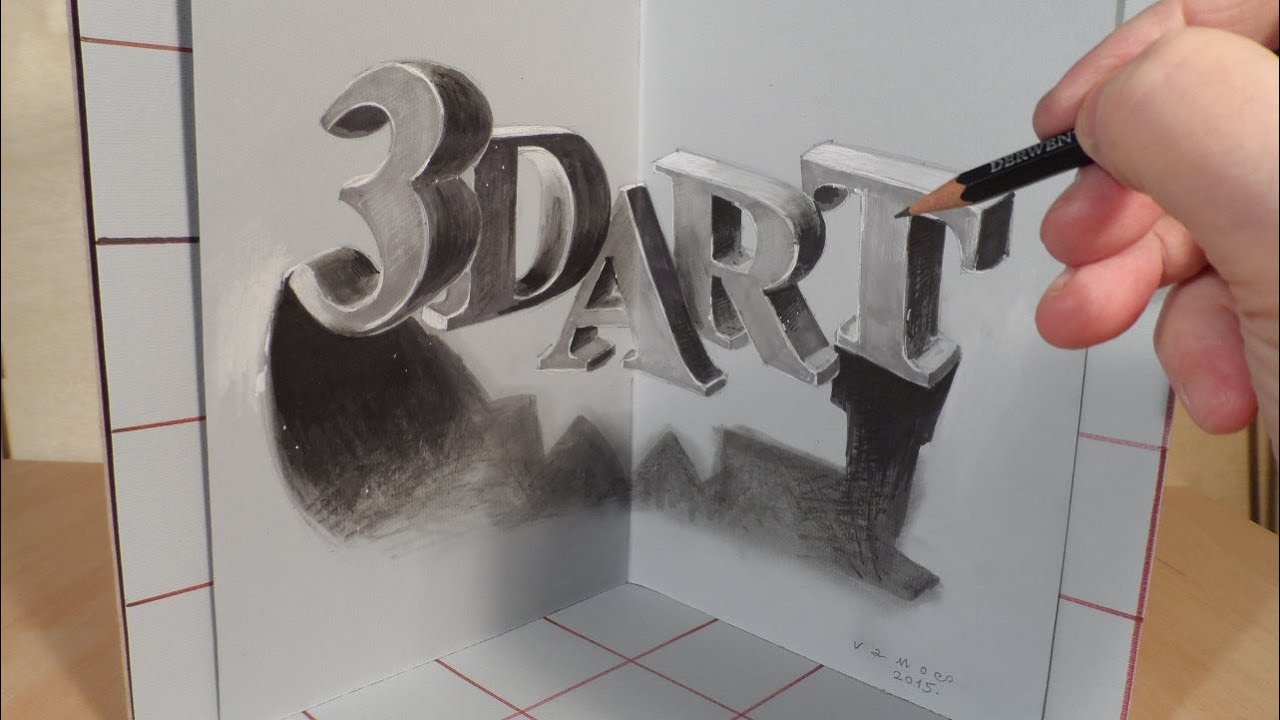 1280x720 Drawing Art Letters - 3d Dimensional Drawing