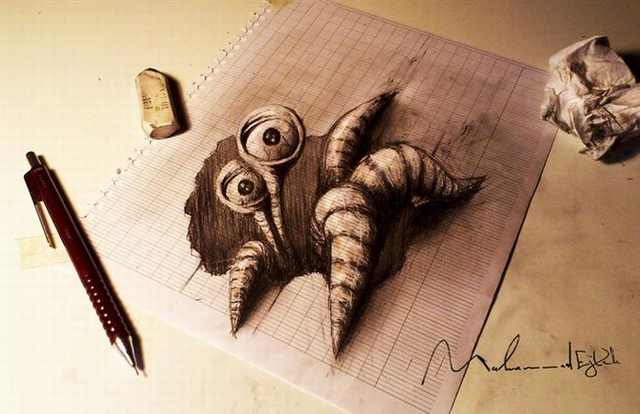 640x414 These Pencil Drawings Are Three Dimensional! Art - 3d Dimensional Drawing
