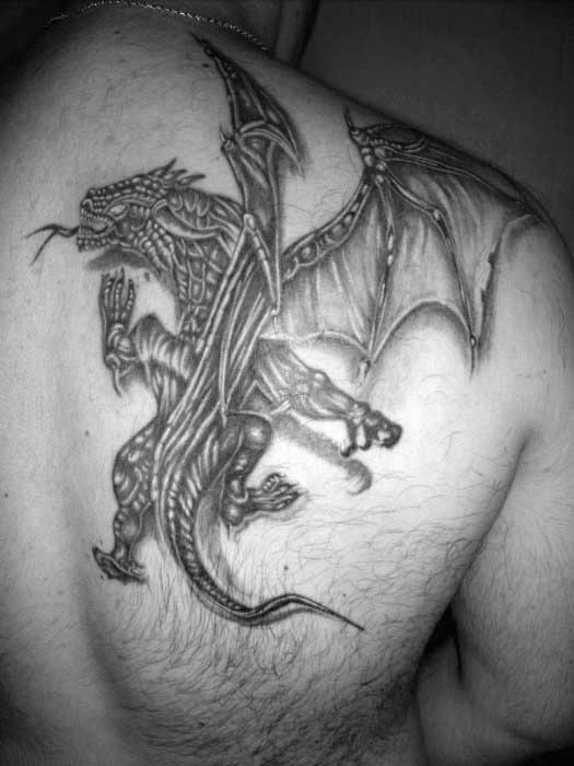 525x700 Dragon Tattoos For Men - 3d Dragon Drawing