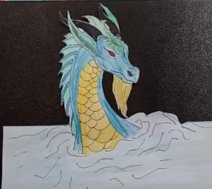 300x267 How To Draw A Dragon Step - 3d Dragon Drawing
